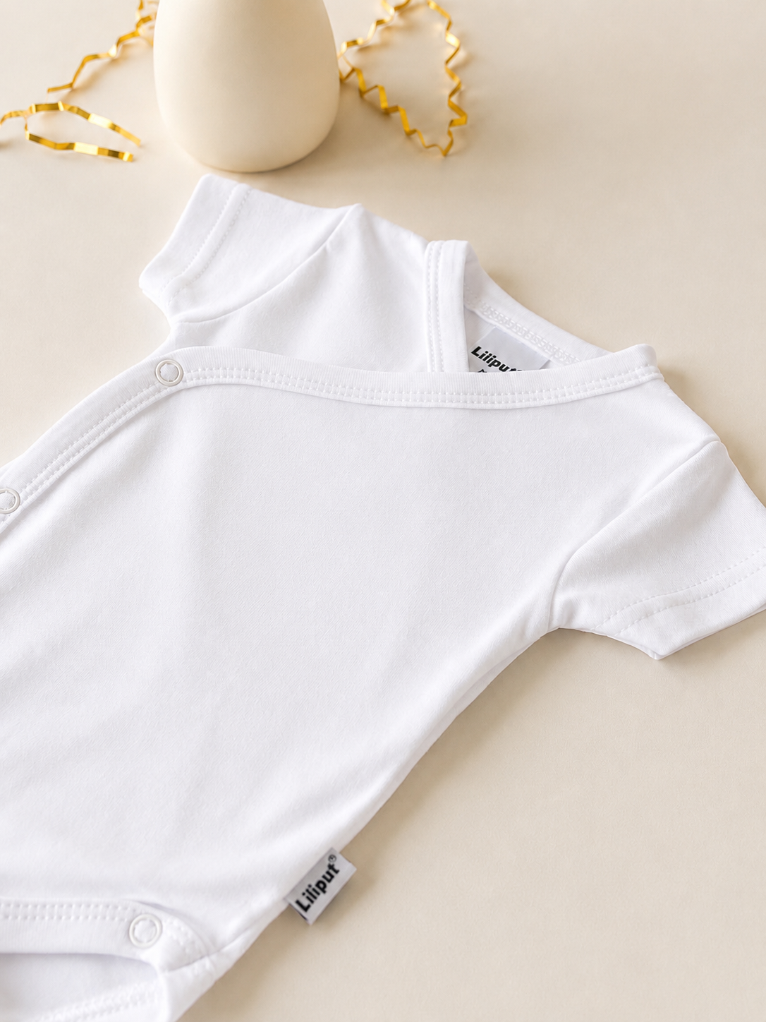 White Baby Bodysuit 100% Cotton