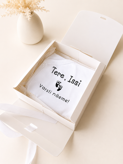 White Baby Bodysuit - Tere, Issi + Gift Box