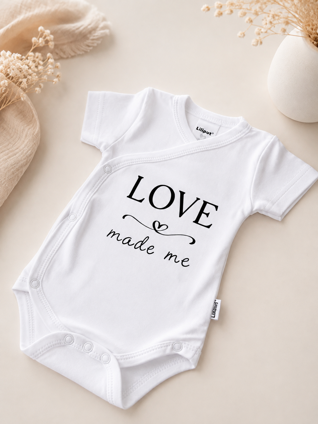 White Baby Bodysuit – Love Made Me