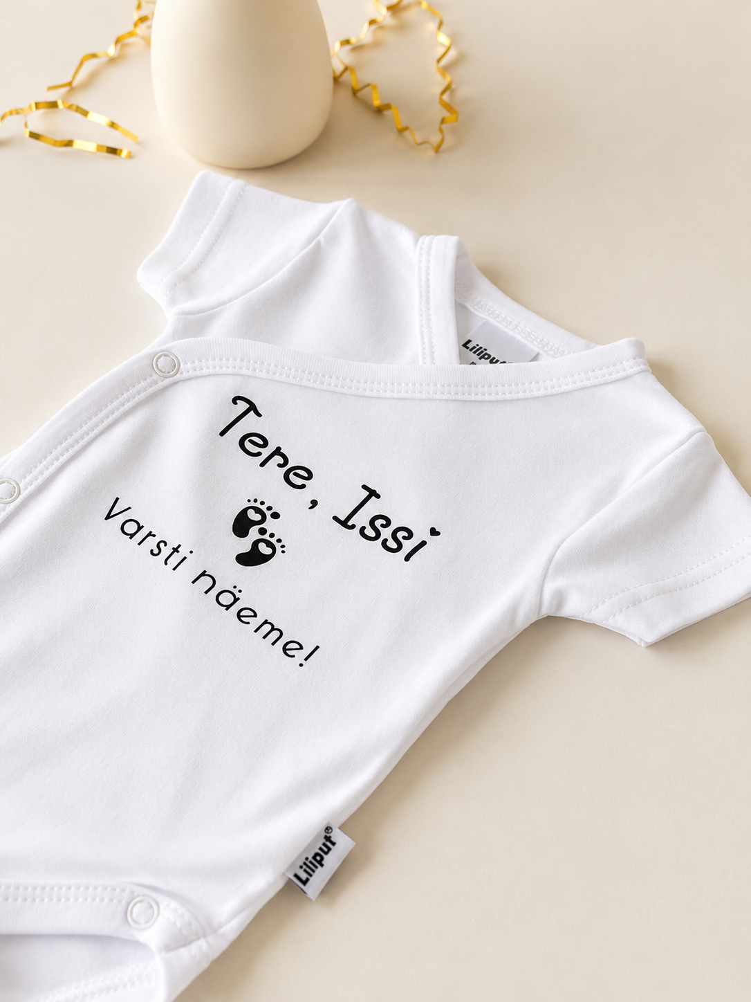 White Baby Bodysuit - Tere, Issi