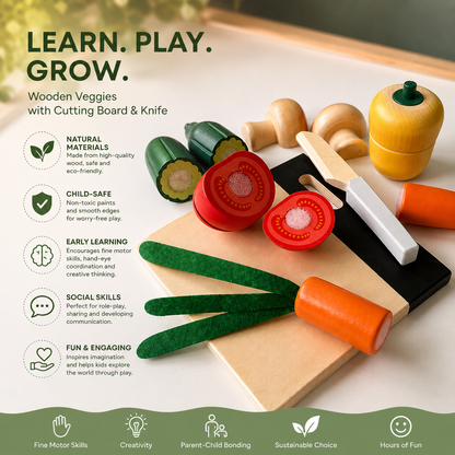 Wooden Vegetable Cutting Set