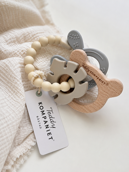 Teething Ring in Silicone & Wood
