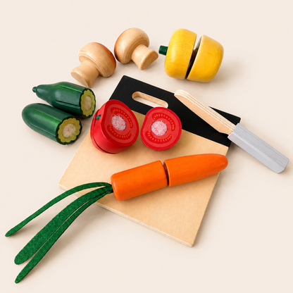 Wooden Vegetable Cutting Set