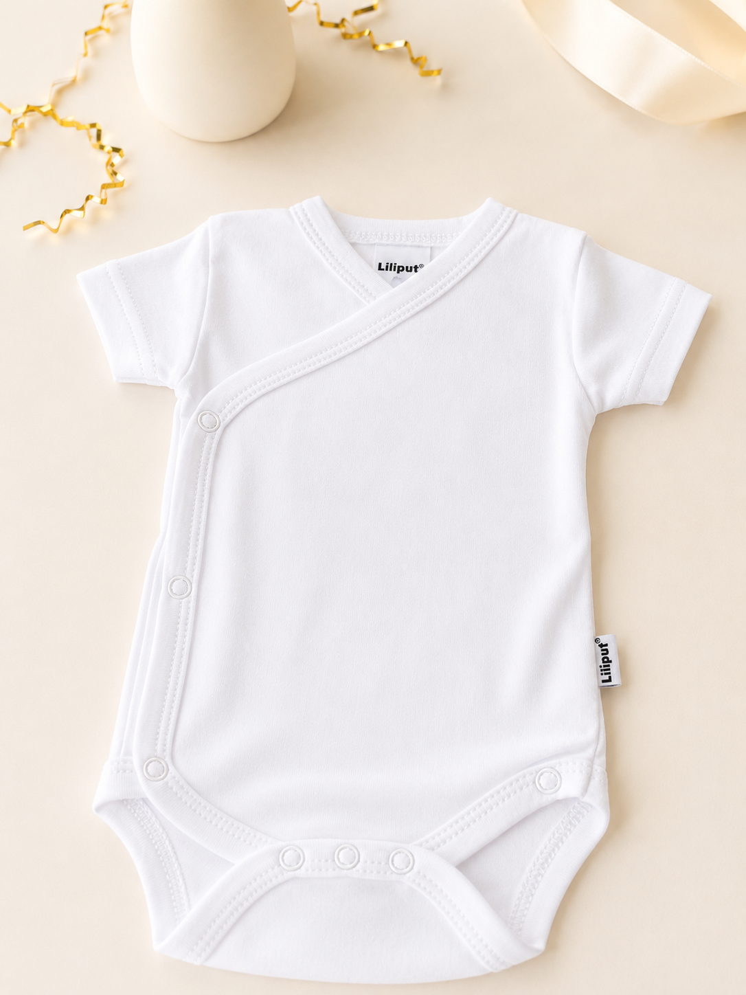 White Baby Bodysuit 100% Cotton