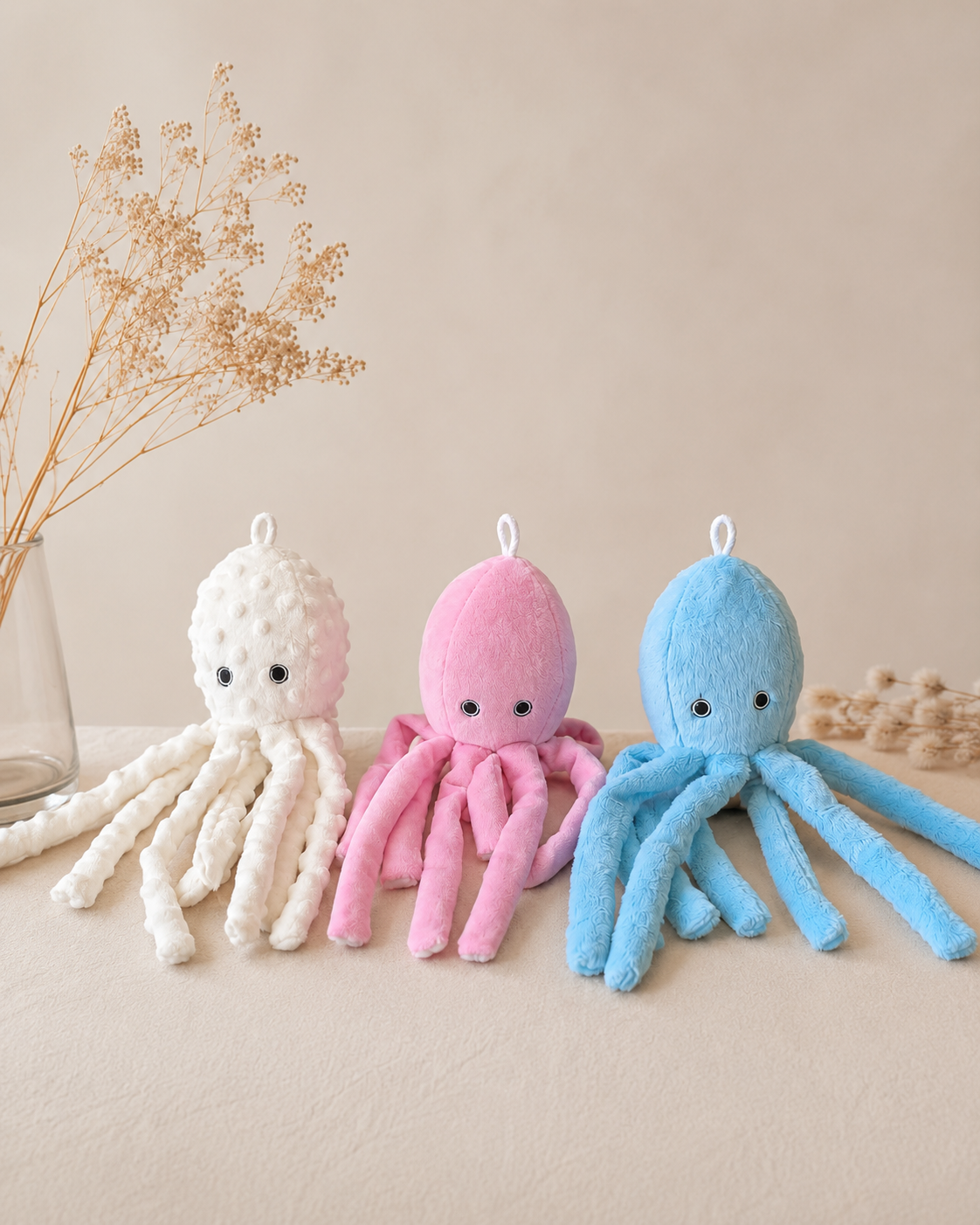 Soft Octopus with Rattle